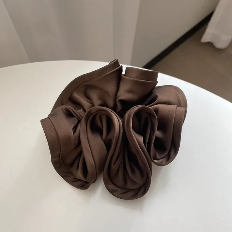 Oversized Satin Scrunchies Hair Ties Women Luxury Vintage Large Elastic Hair Band Mesh Scrunchy Lady Hair Accessories for Girls