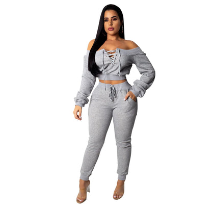 Tracksuit for Women Two Piece Set Long Sleeve Hoody Pants 2 Piece Set for Female Winter Two Pieces Sets Women'S Suits