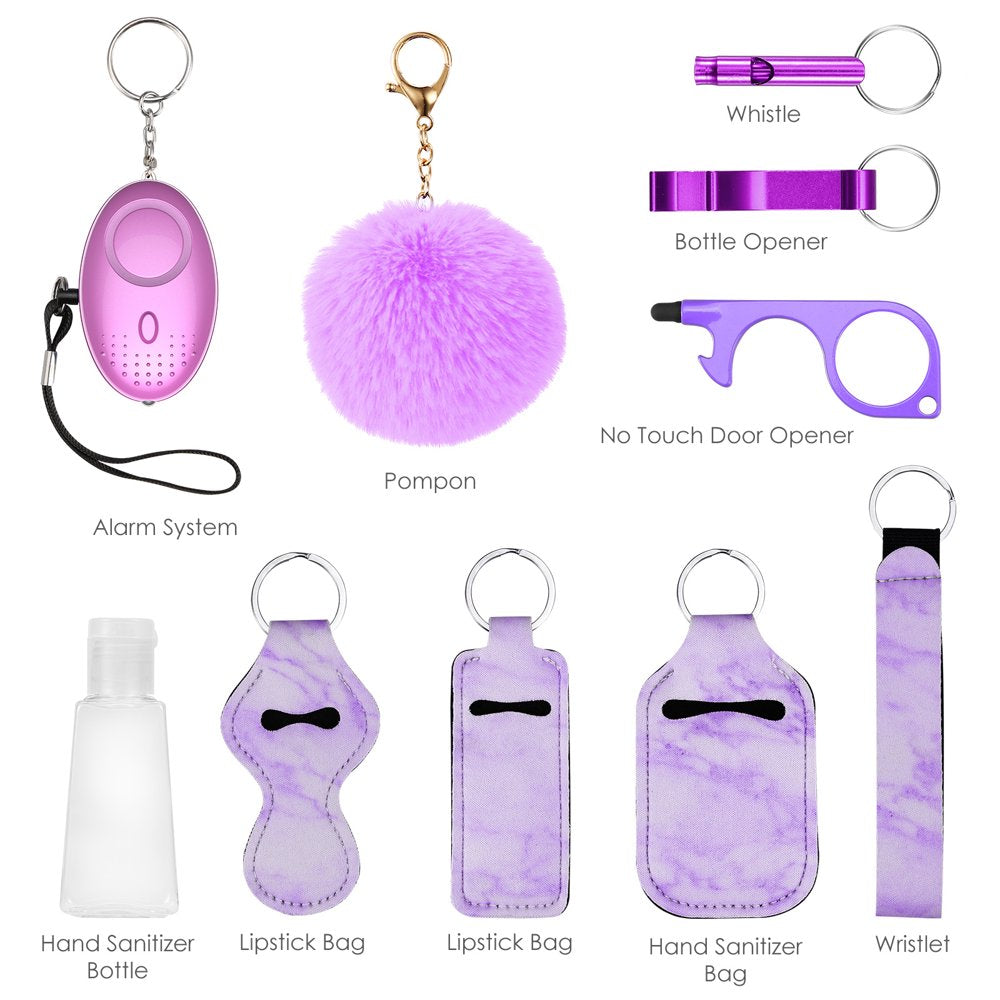Newest Safety Keychain Set, for Women Personal Safety Keychain Set with Personal Alarm Protective Keychain Accessories