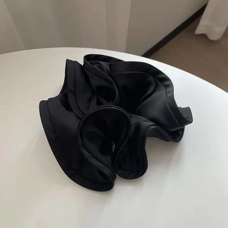 Oversized Satin Scrunchies Hair Ties Women Luxury Vintage Large Elastic Hair Band Mesh Scrunchy Lady Hair Accessories for Girls
